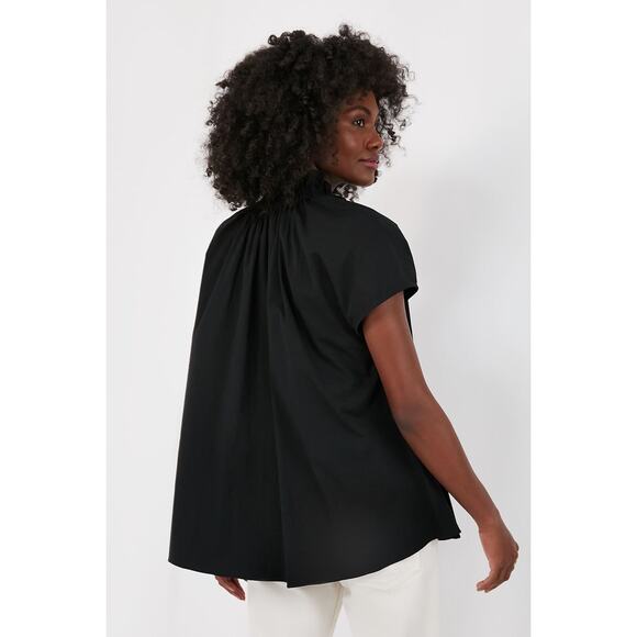 POMANDER PLACE Black Rae Blouse Size L NWT Retail $98 Tuckernuck - Picture 2 of 9